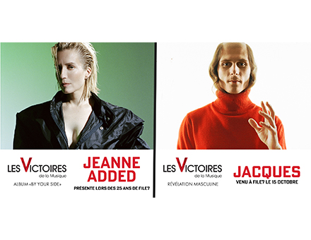 Jeanne Added et Jacques nominé·e·s aux Victoires de la Musique